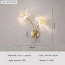 GobekUsa Creative Floral Decorative Gold LED Wall Lamp For Bedroom Bedside Living Room Lighting Fixture