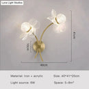 GobekUsa Creative Floral Decorative Gold LED Wall Lamp For Bedroom Bedside Living Room Lighting Fixture