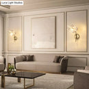 GobekUsa Creative Floral Decorative Gold LED Wall Lamp For Bedroom Bedside Living Room Lighting Fixture