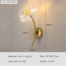 GobekUsa Creative Floral Decorative Gold LED Wall Lamp For Bedroom Bedside Living Room Lighting Fixture