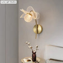 GobekUsa Creative Floral Decorative Gold LED Wall Lamp For Bedroom Bedside Living Room Lighting Fixture