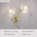 GobekUsa Creative Floral Decorative Gold LED Wall Lamp For Bedroom Bedside Living Room Lighting Fixture