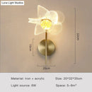 GobekUsa Creative Floral Decorative Gold LED Wall Lamp For Bedroom Bedside Living Room Lighting Fixture