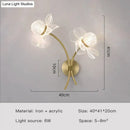 GobekUsa Creative Floral Decorative Gold LED Wall Lamp For Bedroom Bedside Living Room Lighting Fixture