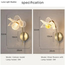 GobekUsa Creative Floral Decorative Gold LED Wall Lamp For Bedroom Bedside Living Room Lighting Fixture