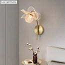 GobekUsa Creative Floral Decorative Gold LED Wall Lamp For Bedroom Bedside Living Room Lighting Fixture
