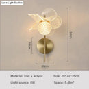 GobekUsa Creative Floral Decorative Gold LED Wall Lamp For Bedroom Bedside Living Room Lighting Fixture