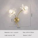 GobekUsa Creative Floral Decorative Gold LED Wall Lamp For Bedroom Bedside Living Room Lighting Fixture