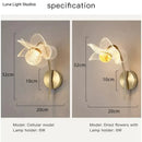 GobekUsa Creative Floral Decorative Gold LED Wall Lamp For Bedroom Bedside Living Room Lighting Fixture