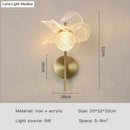 GobekUsa Creative Floral Decorative Gold LED Wall Lamp For Bedroom Bedside Living Room Lighting Fixture