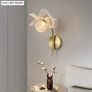 GobekUsa Creative Floral Decorative Gold LED Wall Lamp For Bedroom Bedside Living Room Lighting Fixture