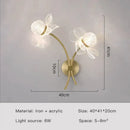 GobekUsa Creative Floral Decorative Gold LED Wall Lamp For Bedroom Bedside Living Room Lighting Fixture