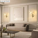 GobekUsa Creative Floral Decorative Gold LED Wall Lamp For Bedroom Bedside Living Room Lighting Fixture