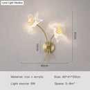 GobekUsa Creative Floral Decorative Gold LED Wall Lamp For Bedroom Bedside Living Room Lighting Fixture