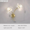 GobekUsa Creative Floral Decorative Gold LED Wall Lamp For Bedroom Bedside Living Room Lighting Fixture