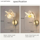 GobekUsa Creative Floral Decorative Gold LED Wall Lamp For Bedroom Bedside Living Room Lighting Fixture