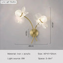GobekUsa Creative Floral Decorative Gold LED Wall Lamp For Bedroom Bedside Living Room Lighting Fixture
