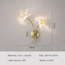 GobekUsa Creative Floral Decorative Gold LED Wall Lamp For Bedroom Bedside Living Room Lighting Fixture