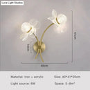GobekUsa Creative Floral Decorative Gold LED Wall Lamp For Bedroom Bedside Living Room Lighting Fixture