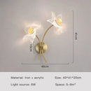 GobekUsa Creative Floral Decorative Gold LED Wall Lamp For Bedroom Bedside Living Room Lighting Fixture