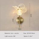 GobekUsa Creative Floral Decorative Gold LED Wall Lamp For Bedroom Bedside Living Room Lighting Fixture
