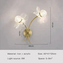 GobekUsa Creative Floral Decorative Gold LED Wall Lamp For Bedroom Bedside Living Room Lighting Fixture