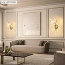 GobekUsa Creative Floral Decorative Gold LED Wall Lamp For Bedroom Bedside Living Room Lighting Fixture