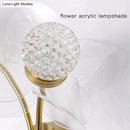 GobekUsa Creative Floral Decorative Gold LED Wall Lamp For Bedroom Bedside Living Room Lighting Fixture