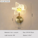 GobekUsa Creative Floral Decorative Gold LED Wall Lamp For Bedroom Bedside Living Room Lighting Fixture