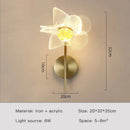 GobekUsa Creative Floral Decorative Gold LED Wall Lamp For Bedroom Bedside Living Room Lighting Fixture
