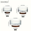 GobekUsa Creative Glass Fruit Bowl with Wood Base - Large Salad Bowl for Snacks, Popcorn, Nuts, and More