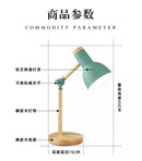 GobekUsa Creative Nordic Table Lamp Wooden Art LED Turn Head Simple Bedside Desk Light/Eye Protection Reading&Bedroom Study Lamp