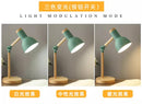 GobekUsa Creative Nordic Table Lamp Wooden Art LED Turn Head Simple Bedside Desk Light/Eye Protection Reading&Bedroom Study Lamp