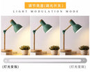 GobekUsa Creative Nordic Table Lamp Wooden Art LED Turn Head Simple Bedside Desk Light/Eye Protection Reading&Bedroom Study Lamp