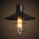 Creative Restaurant Bar Warehouse Bird Cage Explosion-proof Glass Chandelier Black