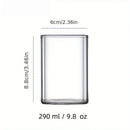 Creative square glass gold rim cold drink cup kitchen glassware by Decorbites