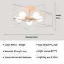 GobekUsa Creative Star LED Ceiling Chandelier - Brushed Antique Gold Living Bedroom Lamp
