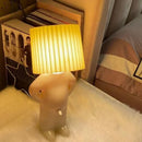 GobekUsa Creative Table Lamp Claeted Naughty Boy Unique LED Pleats Reading Lighting Bedroom Bedside Night Light Children's Gift Lamp