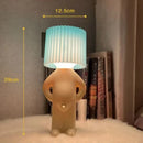 GobekUsa Creative Table Lamp Claeted Naughty Boy Unique LED Pleats Reading Lighting Bedroom Bedside Night Light Children's Gift Lamp