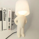 GobekUsa Creative Table Lamp Claeted Naughty Boy Unique LED Pleats Reading Lighting Bedroom Bedside Night Light Children's Gift Lamp