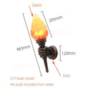 GobekUsa Creative Torch Hand Wall Lamp Outdoor Light for Garden Porch Living Room
