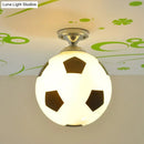 GobekUsa Fun Football Flushmount Ceiling Light for Boys Room