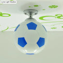 GobekUsa Fun Football Flushmount Ceiling Light for Boys Room