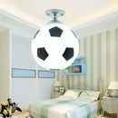 GobekUsa Fun Football Flushmount Ceiling Light for Boys Room