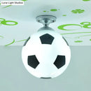 GobekUsa Fun Football Flushmount Ceiling Light for Boys Room
