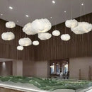 GobekUsa Cloud Pendant Lamp: Creative White Cotton LED Hanging Light for Kids and Coffee Room