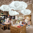 GobekUsa Cloud Pendant Lamp: Creative White Cotton LED Hanging Light for Kids and Coffee Room