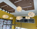 GobekUsa Cloud Pendant Lamp: Creative White Cotton LED Hanging Light for Kids and Coffee Room