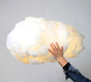 GobekUsa Cloud Pendant Lamp: Creative White Cotton LED Hanging Light for Kids and Coffee Room