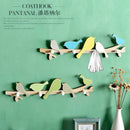 GobekUsa Birds Coat Rack: Creative Wooden Hook Rail for Home Decor